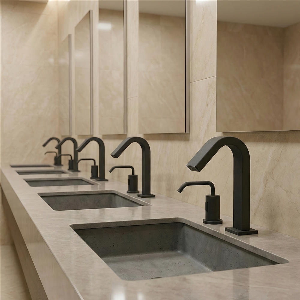Architectural submittal documents for commercial restroom fixtures