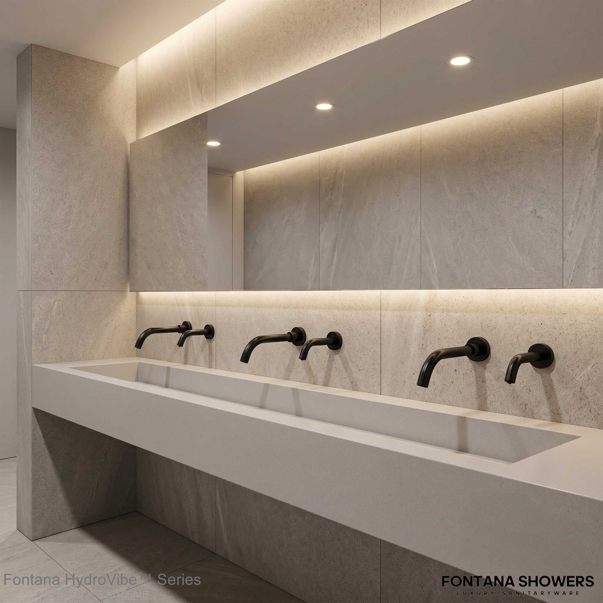 AEC professionals reviewing commercial touchless faucet specifications and plumbing drawings