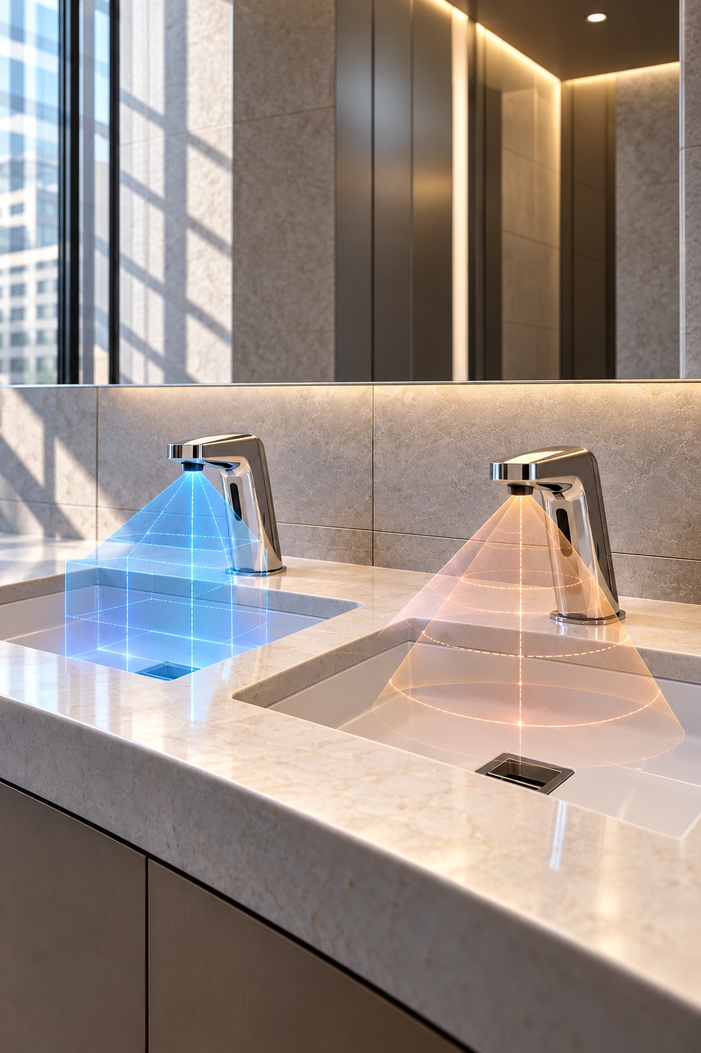 A Fair Test Plan for Reviewing ToF and Conventional IR Faucets — commercial restroom application